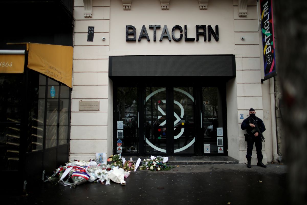 Pařížský hudební klub Bataclan v den pátého výročí teroristických útoků.