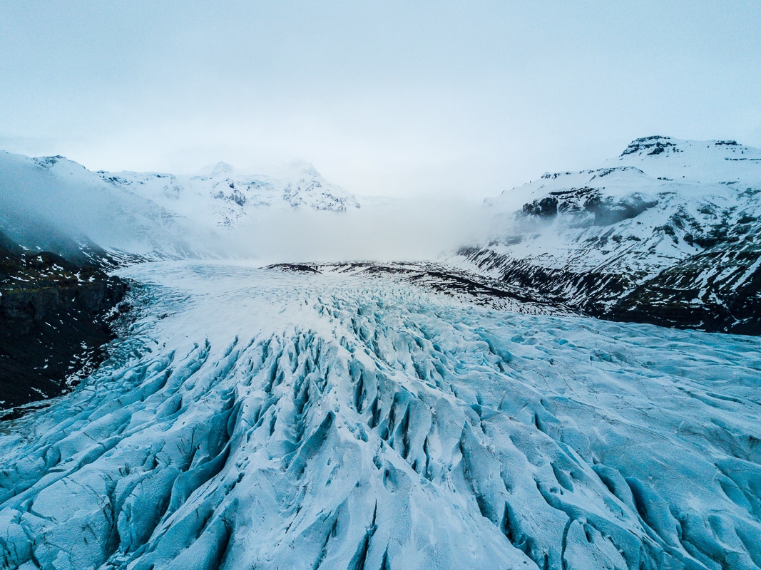 Island v zimě - ledovec