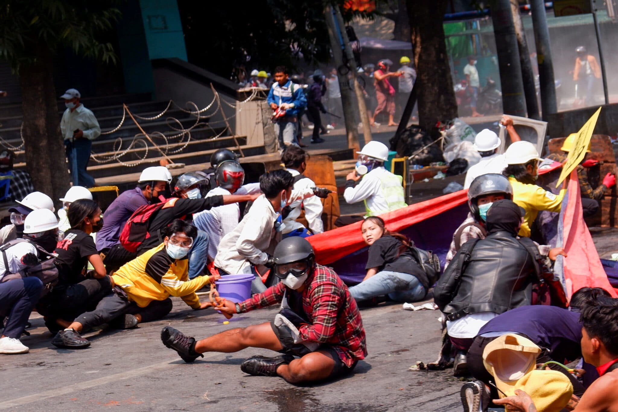 Demonstrace v Myanmaru