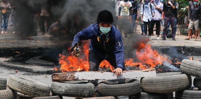 Protesty v Myanmaru