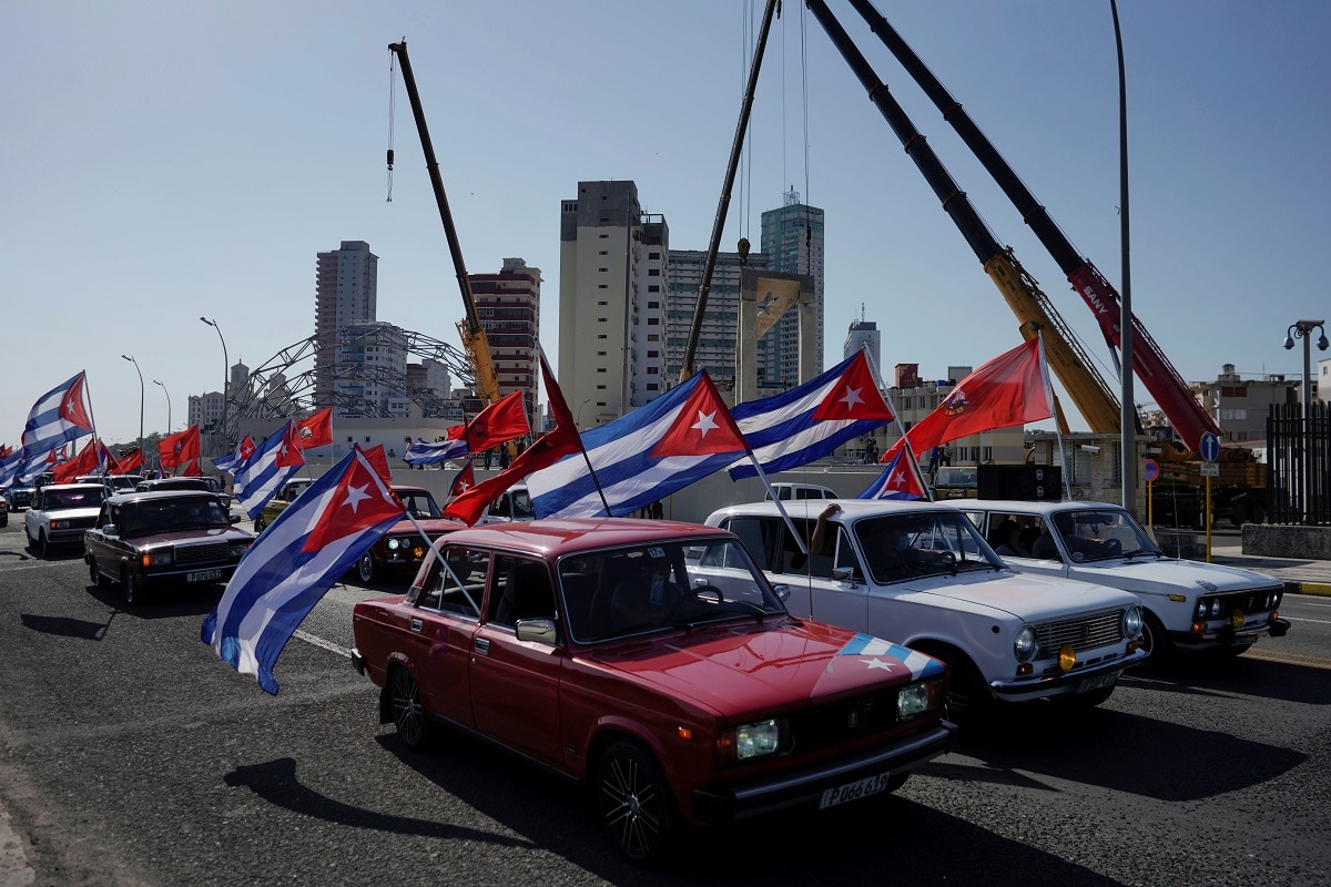 Kubánci protestovali proti USA