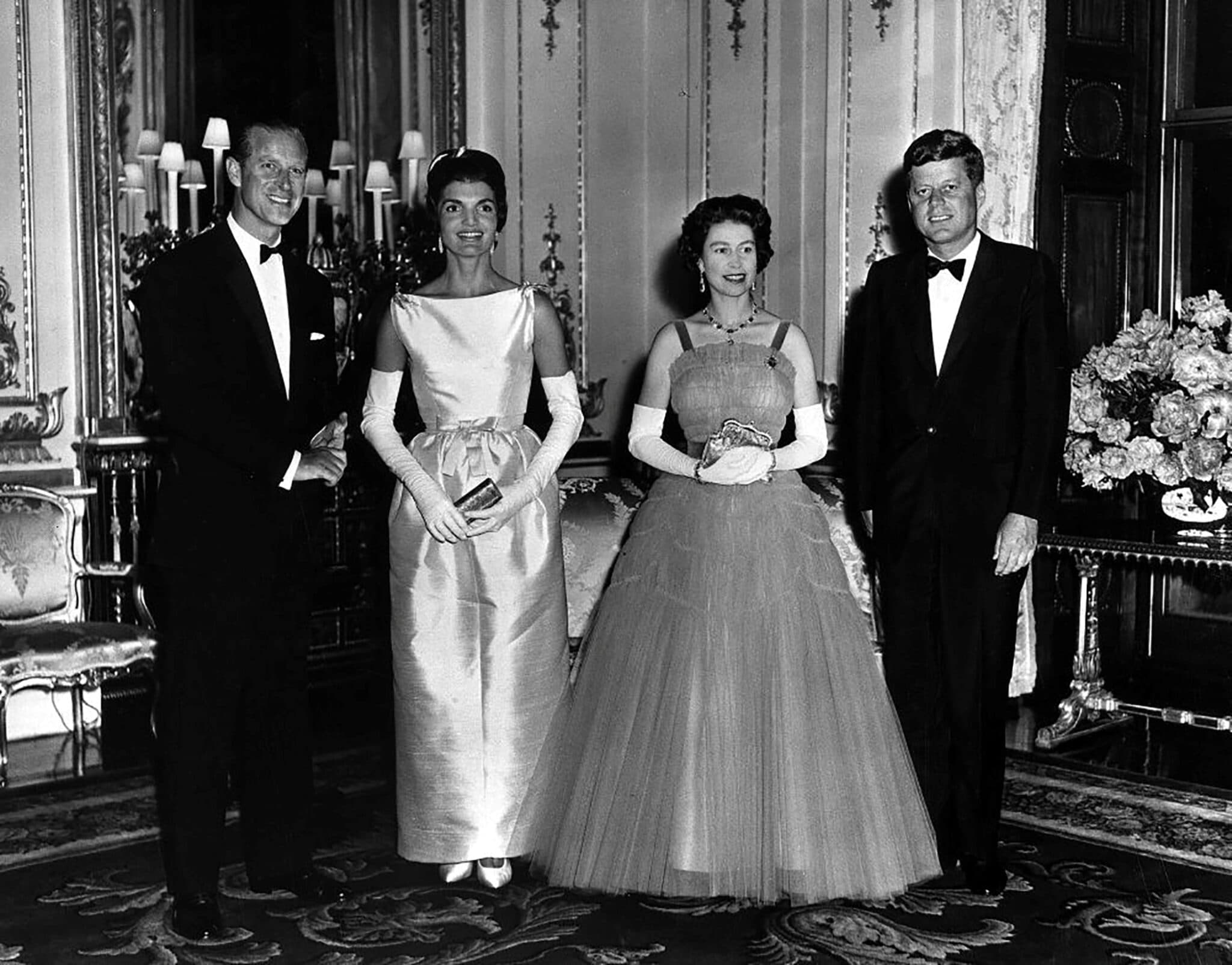 Královna Alžběta, princ Philip, John F. Kennedy, Jacqueline Kennedy, Londýn 1961