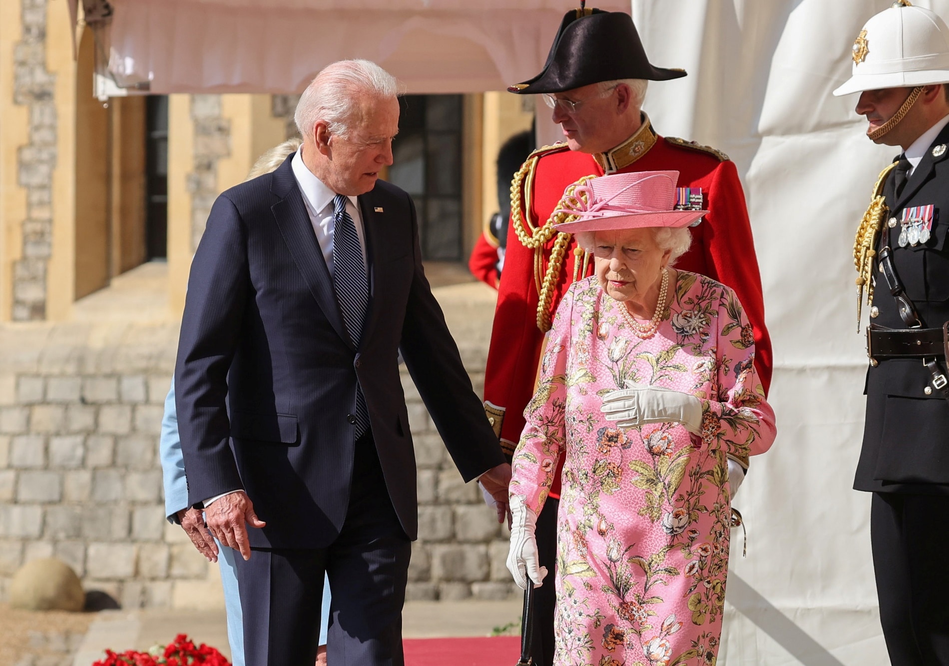 Královna Alžběta a Joe Biden