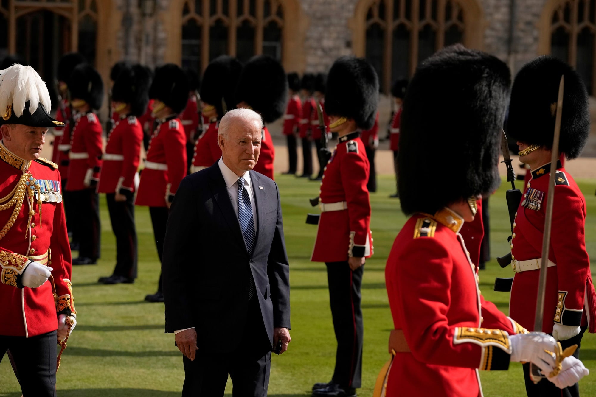 Joe Biden na hradě Windsor