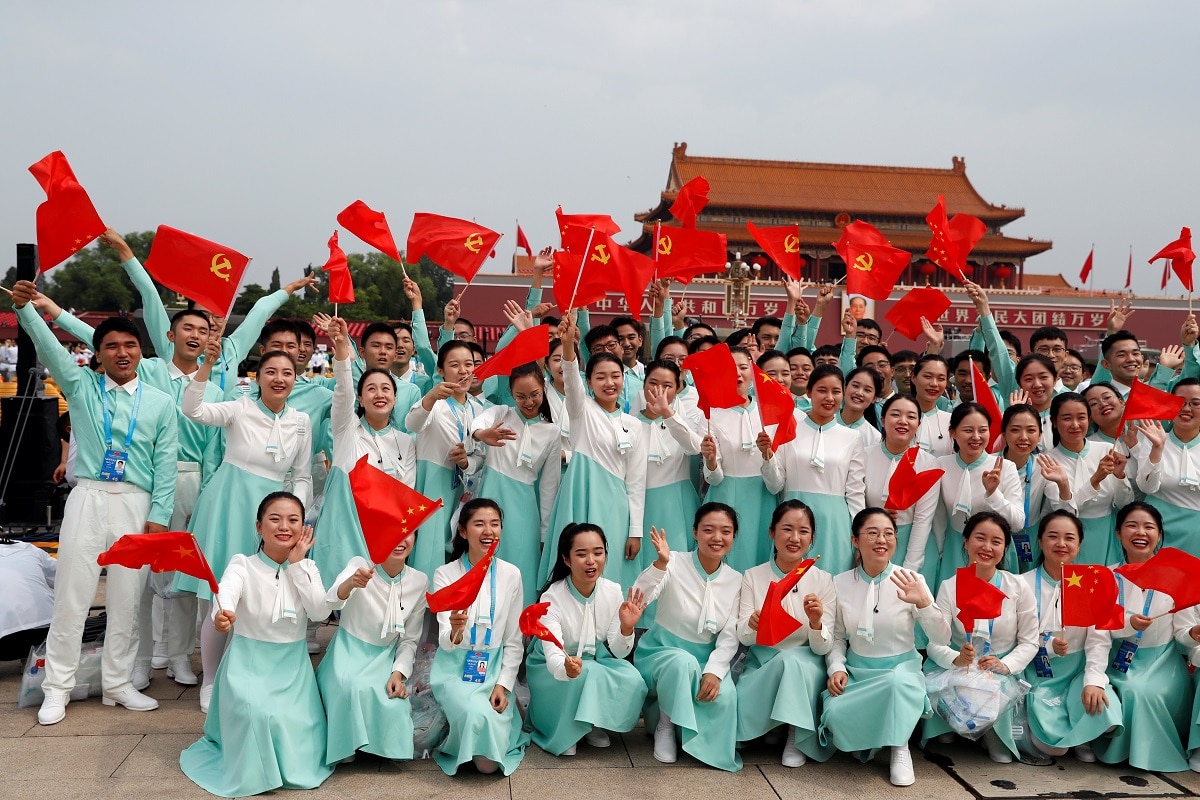 Sté výročí čínské komunistické strany v Pekingu