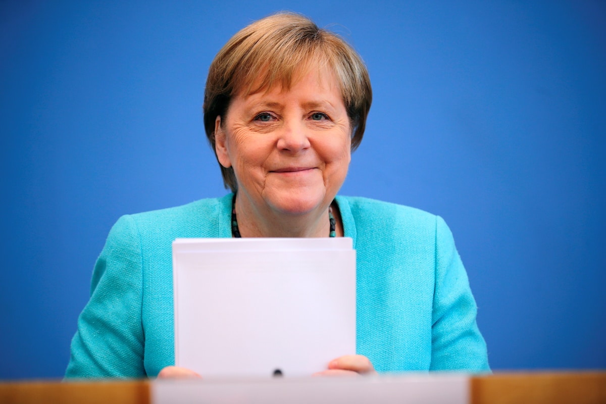 Angela Merkel na každoroční letní tiskové konferenci v Berlíně. Foto: Reuters