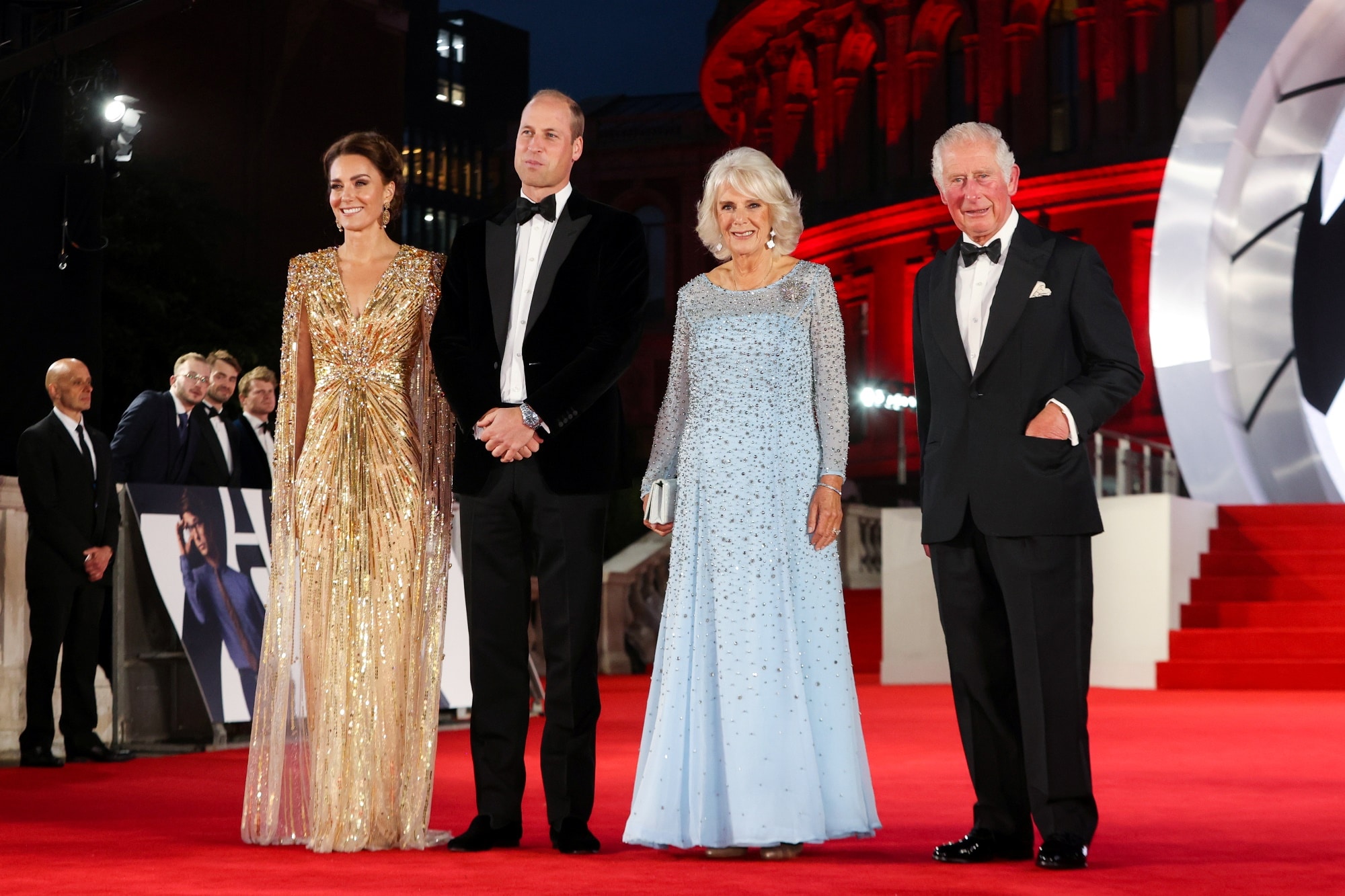 Princ Charles a Camilla, vévodkyně z Cornwallu, princ William a Kate, vévodkyně z Cambridge