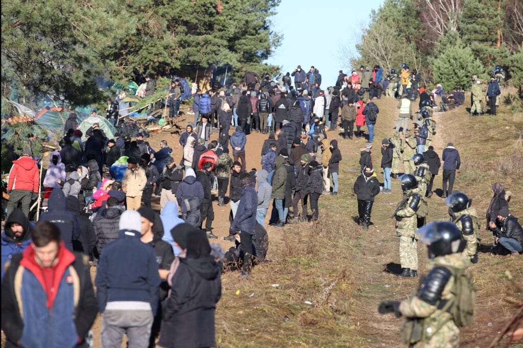 Migranti na bělorusko-polské hranici