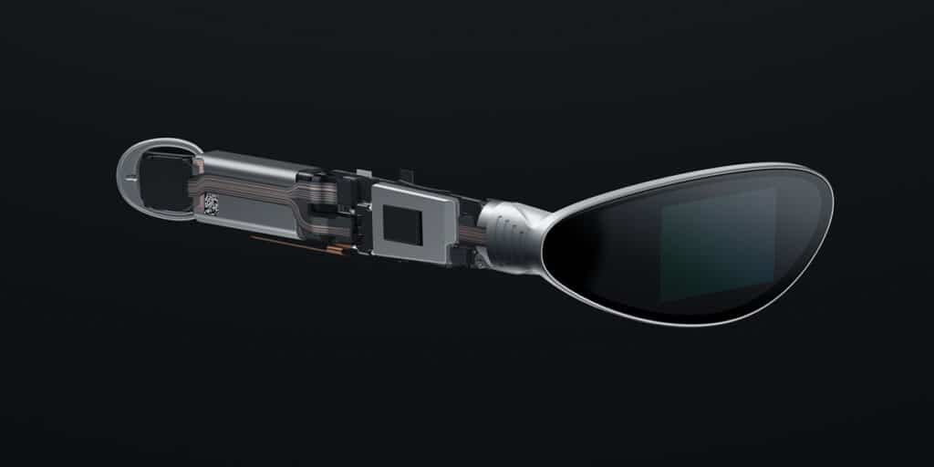Vnitřní struktura chytrých brýlí Air Glass