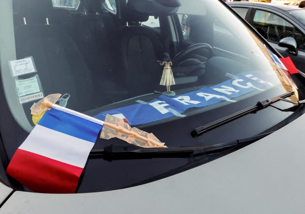 Konvoj svobody ve Francii tvoří především osobní automobily