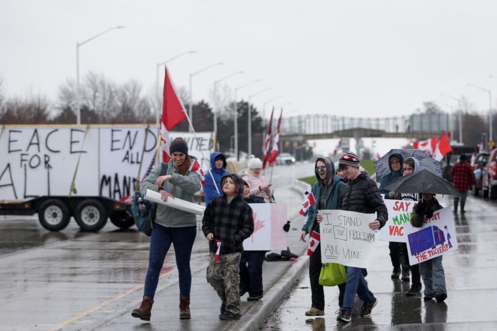 Demonstrace pokračují i ve Windsoru v Ontariu