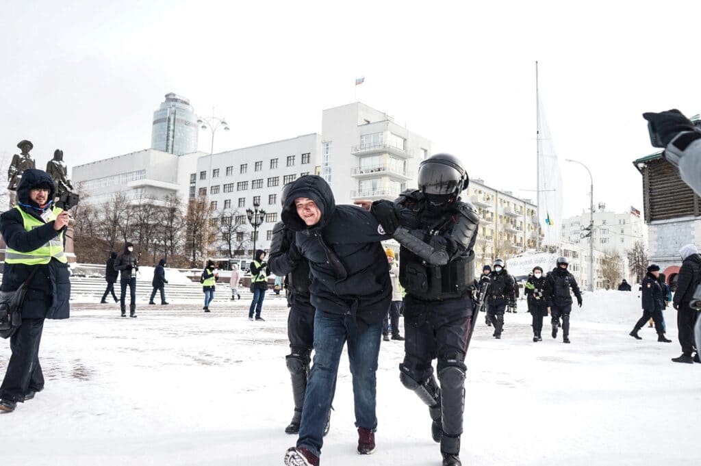 Protiválečné protesty v Rusku v Jekatěrinburgu, 6. března