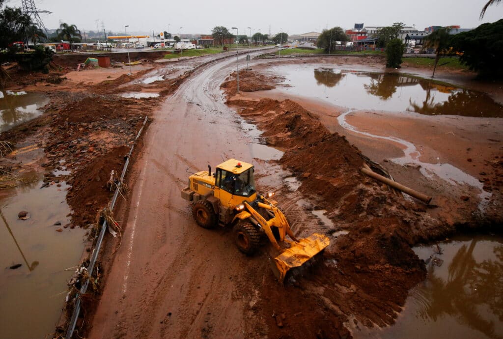Oprava silnice v Umlazi u Durbanu