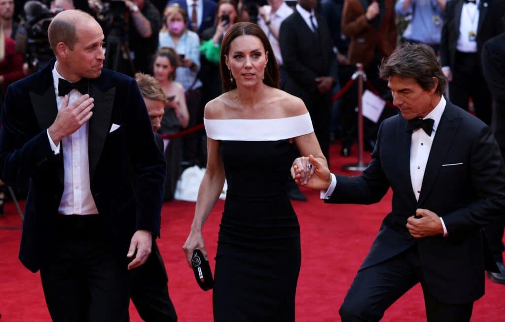 Princ William, vévodkyně Kate a Tom Cruise