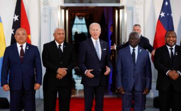 Joe Biden na setkání s lídry pacifických států ve Washingtonu