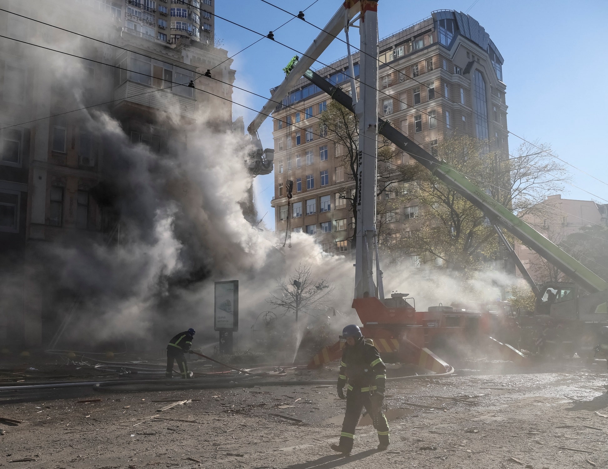 Záchranné práce v Kyjevě, 17. října 2022