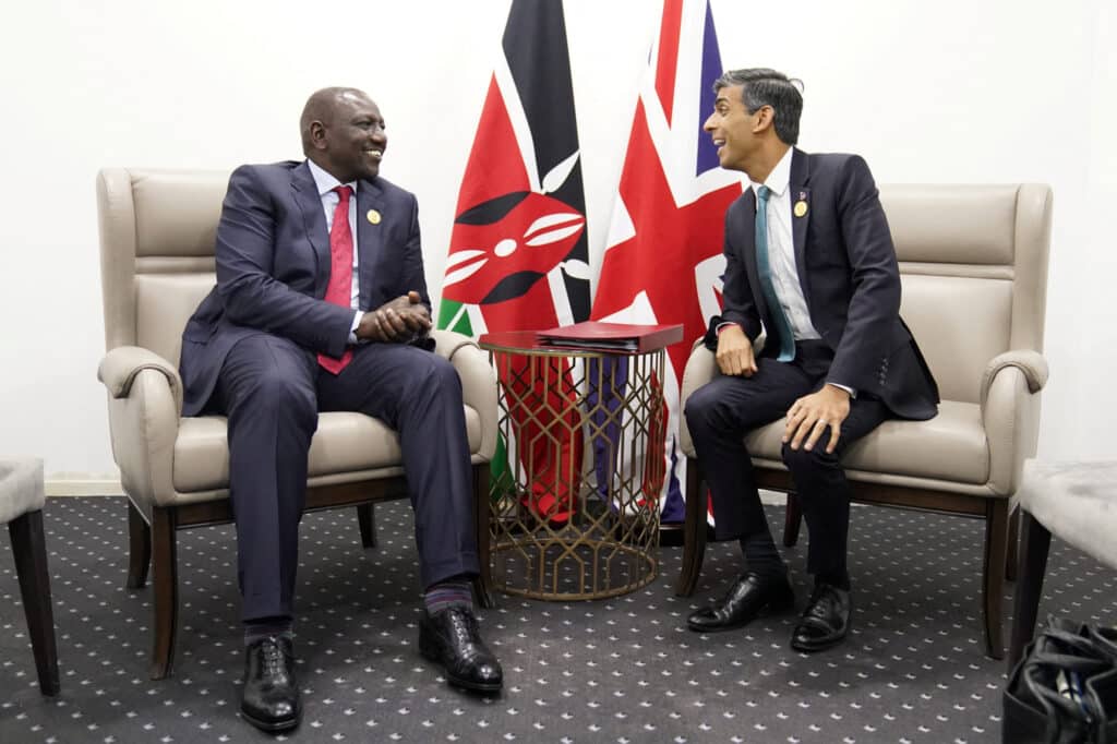 Rishi Sunak a prezident Keni William Ruto