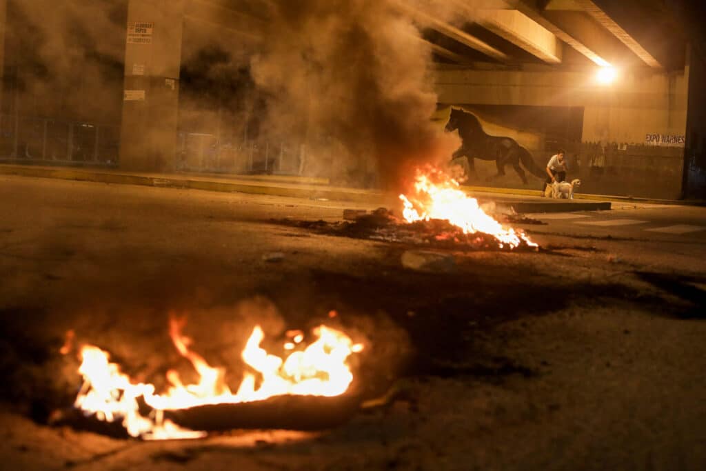 Protesty v Bolívii Camacho