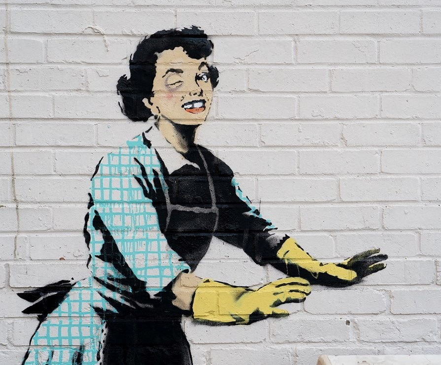 Banksy na Valentýna upozornil na domácí násilí