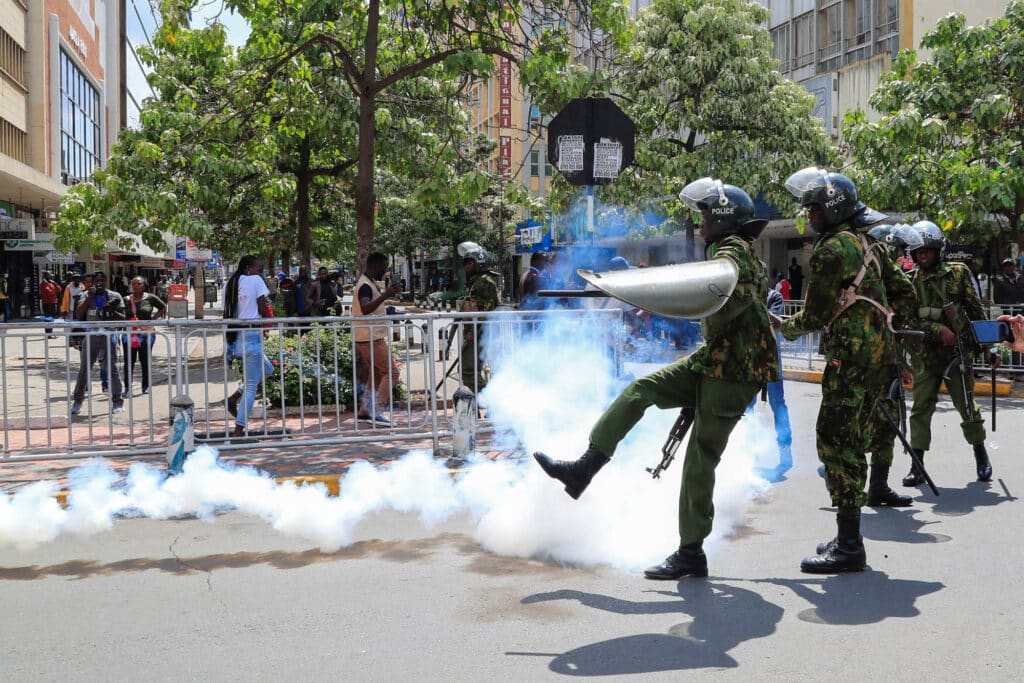 Protesty v Keni opoziční vůdce