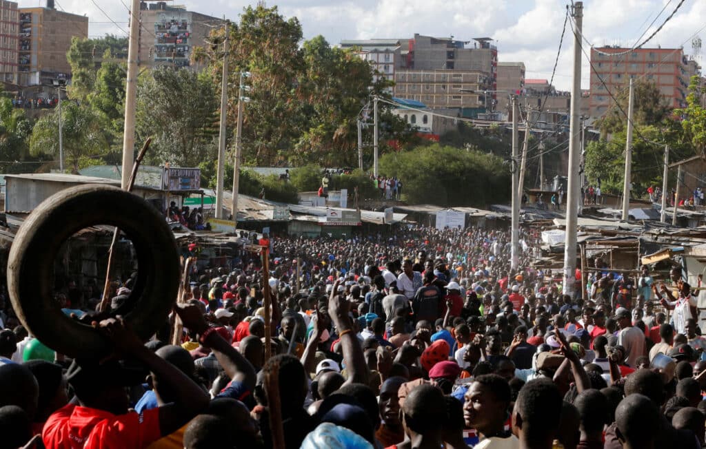 Protesty v Keni opoziční vůdce