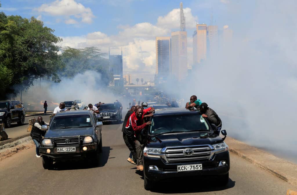 Protesty v Keni opoziční vůdce