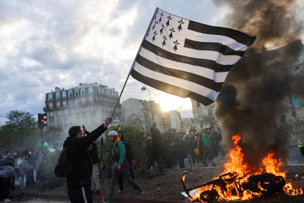 Voyage en France a protesté