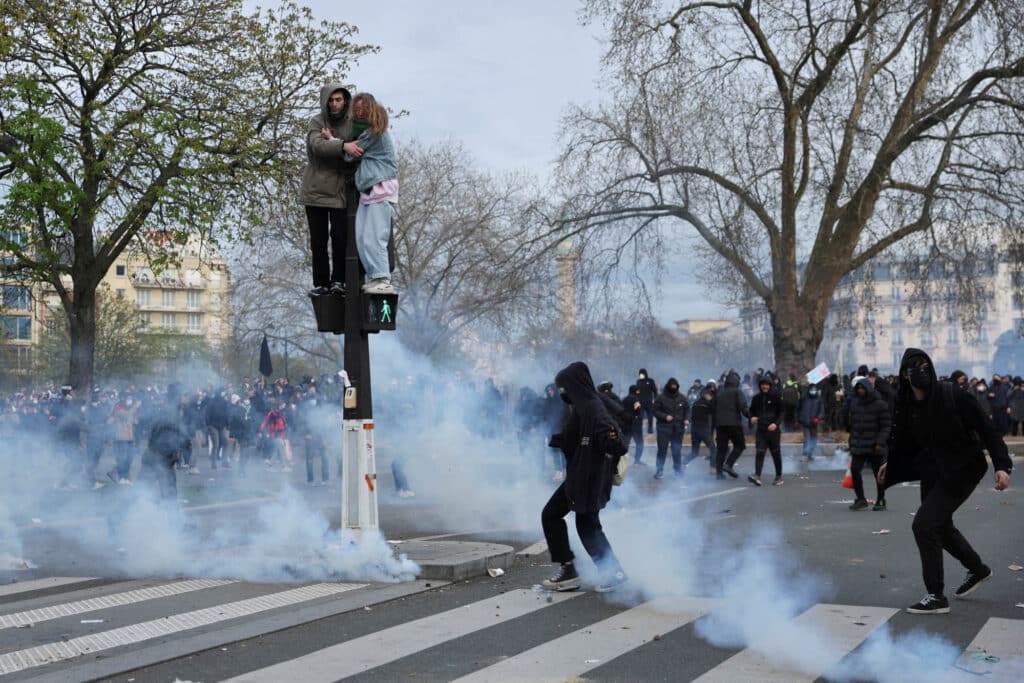 Voyage en France a protesté