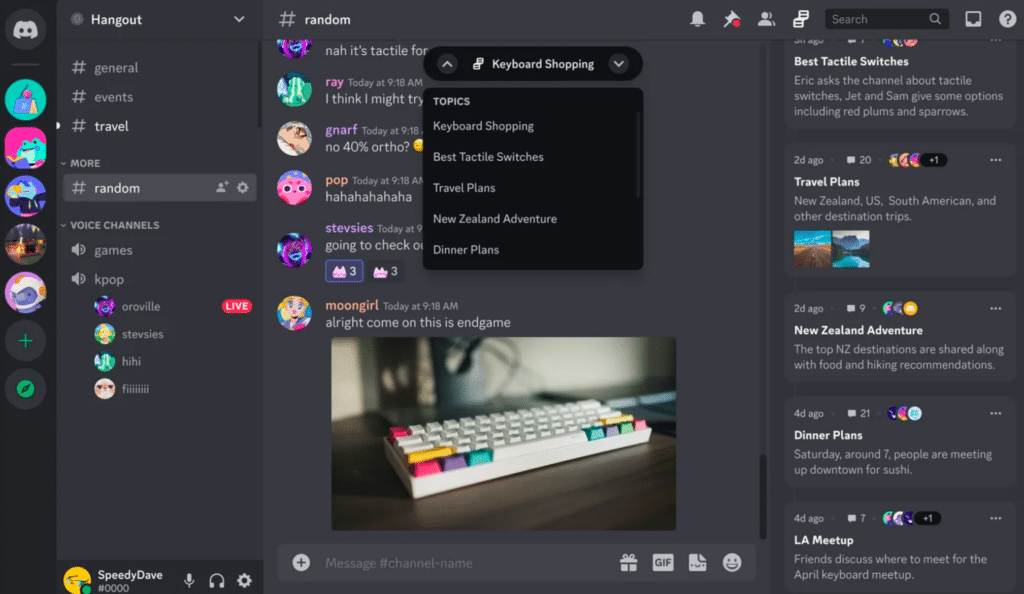 Discord souhrny konverzací umělá inteligence