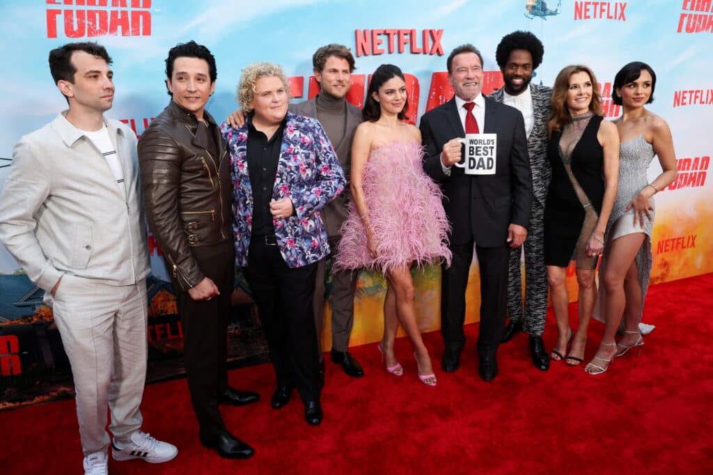 Herci Jay Baruchel, Gabriel Luna, Fortune Feimster, Travis Van Winkle, Monica Barbaro, Arnold Schwarzenegger, Milan Carter, Fabiana Udenio a Aparna Brielle