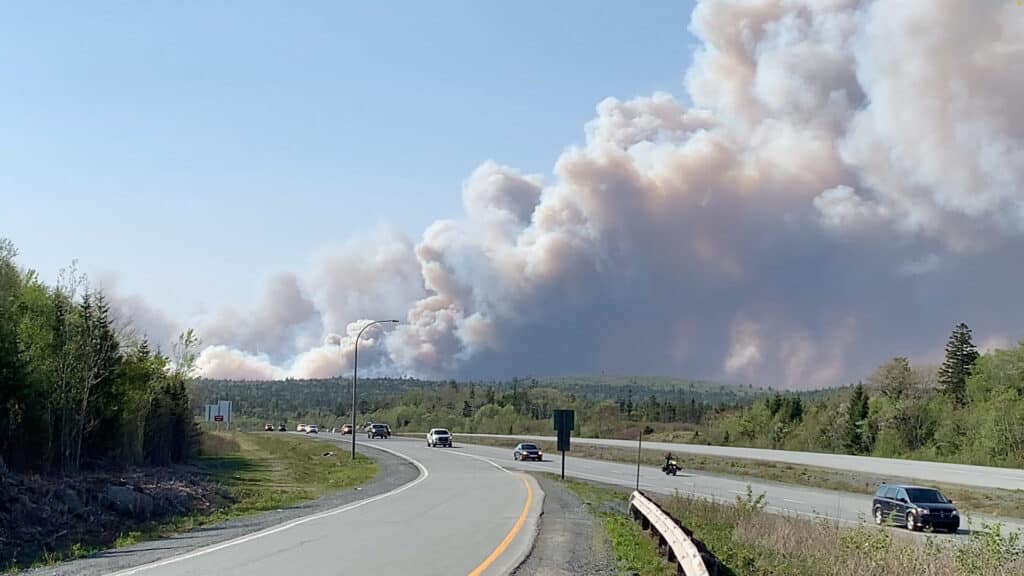 Požár v oblasti Upper Tantallon, 28. května 2023