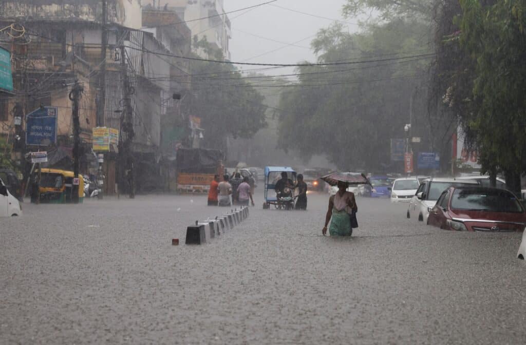 V Novém Dillí spadlo rekordní množství srážek