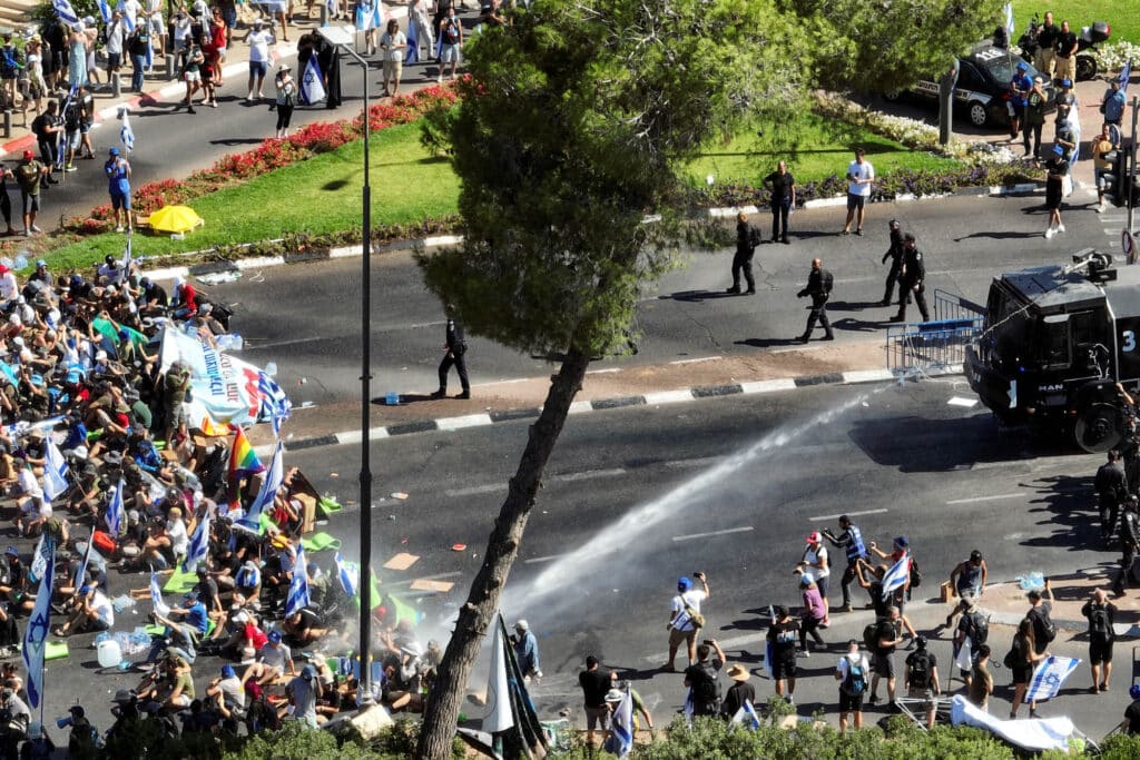 Demonstrace Izrael soudní reformy