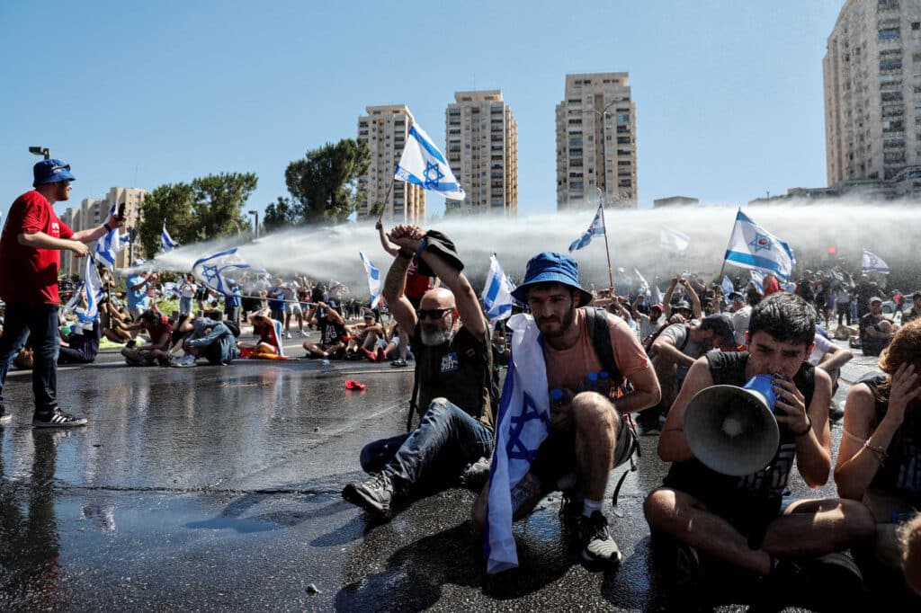 Demonstrace Izrael soudní reformy