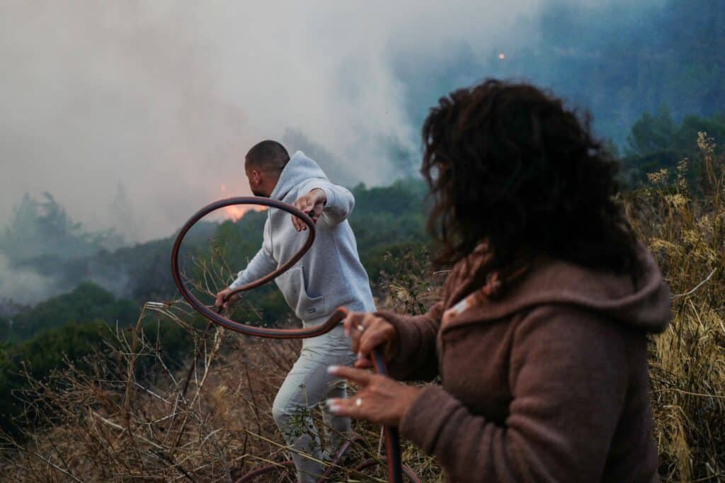 Požár v obci Cascais, Portugalsko, 25. července 2023