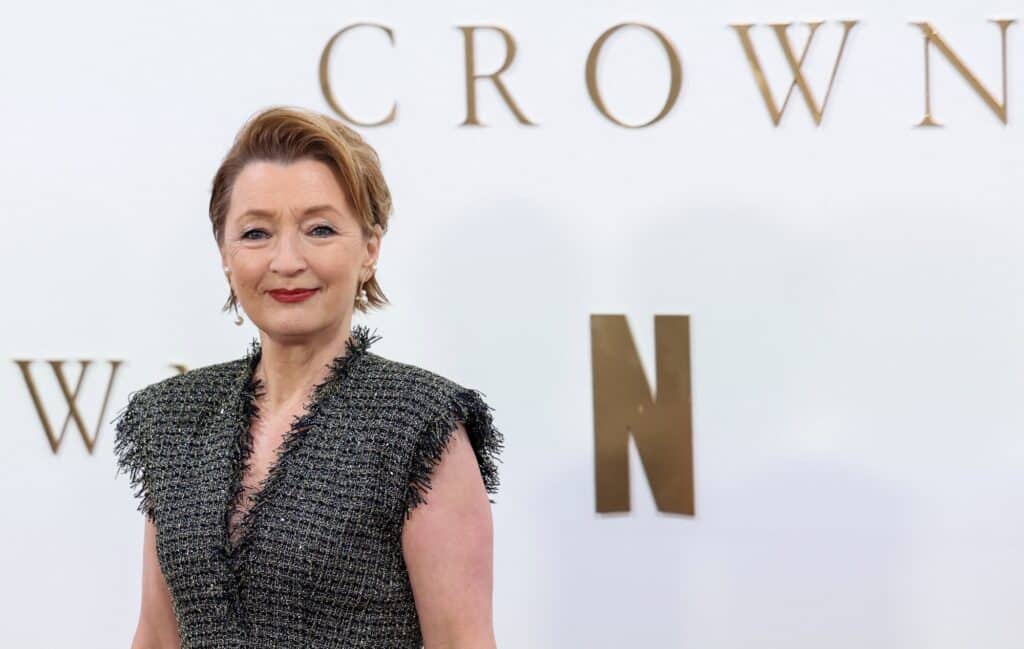 Lesley Manville na londýnské premiéře