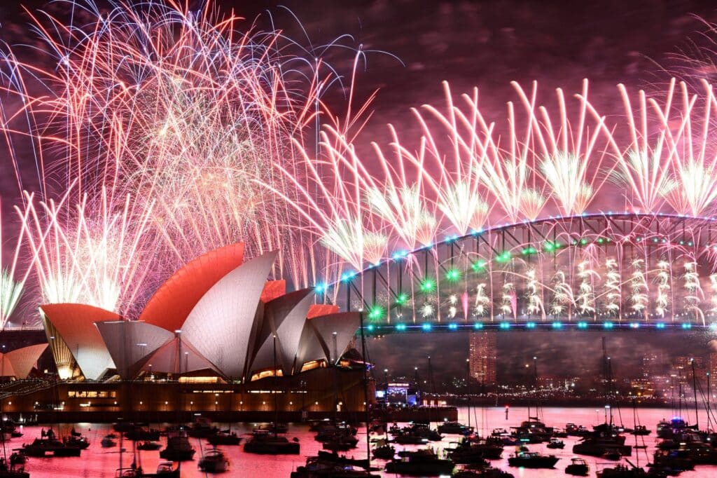 Novoroční oslavy v Sydney, Austrálie