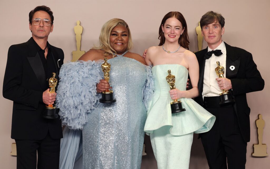 Cillian Murphy, Emma Stone, Da'Vine Joy Randolph a Robert Downey Jr.