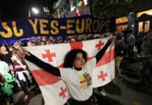 Protesty v Gruzii proti zákonu o zahraničních agentech
