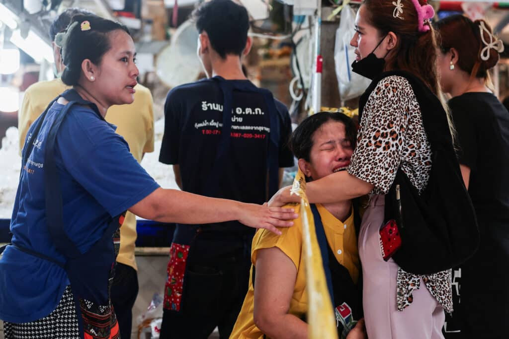 Střelba na trhu v Bangkoku