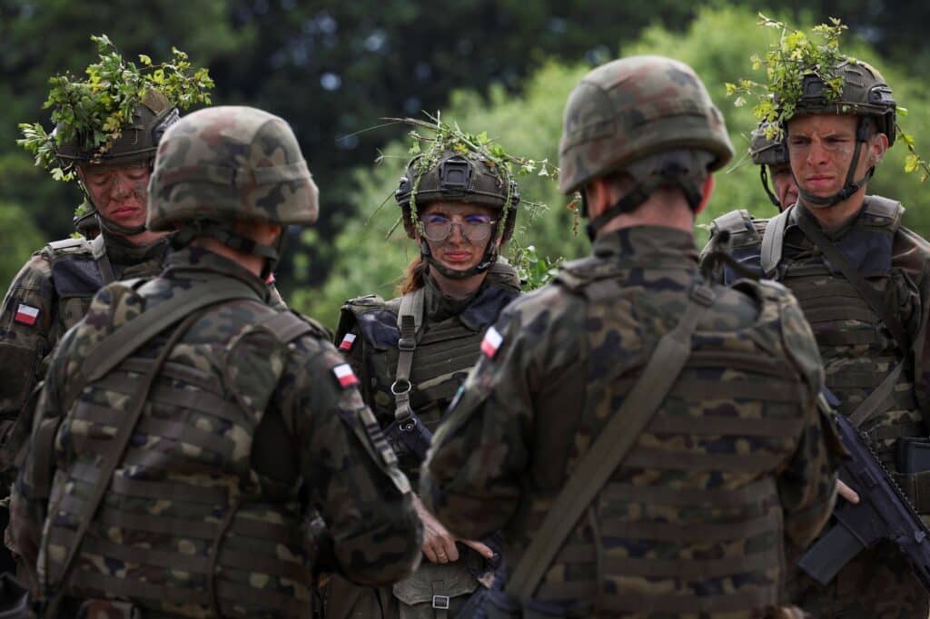 Vojenský výcvik na cvičišti v polském Braniewu