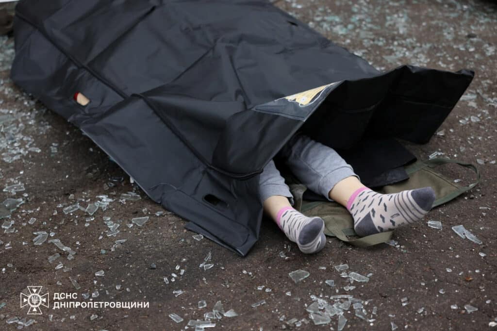 Ruská raketa zasáhla Dněpr