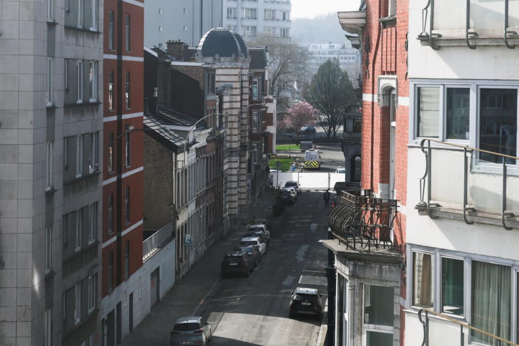 Místo exploze v belgickém Lutychu