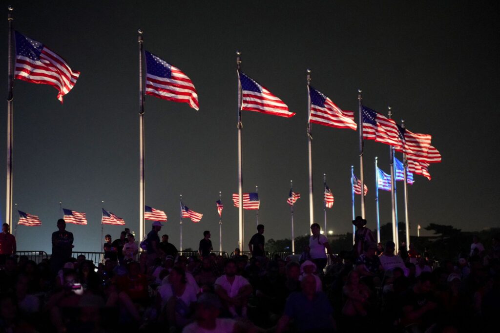 Americká vlajka, Amerika, Washington, Den Nezávislosti, Salute to America, Capitol